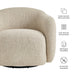 Modway Selby Textured Woven Fabric Swivel Accent Chair in Linen - dimensions and specifications