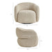 Modway Selby Textured Woven Fabric Swivel Accent Chair in Linen - dimensions and specifications 23