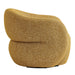 Modway Selby Textured Woven Fabric Swivel Accent Chair in Mustard - angled view