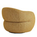 Modway Selby Textured Woven Fabric Swivel Accent Chair in Mustard - side view