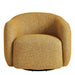 Modway Selby Textured Woven Fabric Swivel Accent Chair in Mustard - detail view
