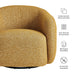Modway Selby Textured Woven Fabric Swivel Accent Chair in Mustard - dimensions and specifications