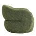 Modway Selby Textured Woven Fabric Swivel Accent Chair in Olive - angled view