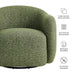 Modway Selby Textured Woven Fabric Swivel Accent Chair in Olive - dimensions and specifications