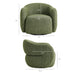 Modway Selby Textured Woven Fabric Swivel Accent Chair in Olive - dimensions and specifications 27