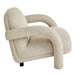Modway Ferris Textured Woven Fabric Lounge Chair in Linen - angled view