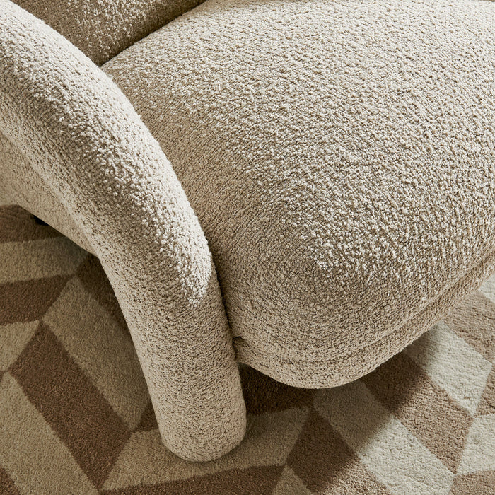 Modway Ferris Textured Woven Fabric Lounge Chair in Linen - lifestyle view 17