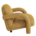 Modway Ferris Textured Woven Fabric Lounge Chair in Mustard - angled view