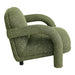 Modway Ferris Textured Woven Fabric Lounge Chair in Olive - angled view