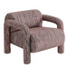 Modway Quill Patterned Woven Fabric Accent Chair in Maroon - front view