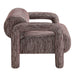Modway Quill Patterned Woven Fabric Accent Chair in Maroon - angled view