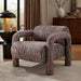Modway Quill Patterned Woven Fabric Accent Chair in Maroon - lifestyle view 14