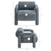 Modway Quill Patterned Woven Fabric Accent Chair in Navy - dimensions and specifications 16