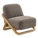 Modway Vander Textured Fabric Accent Chair in Chestnut Earth - front view