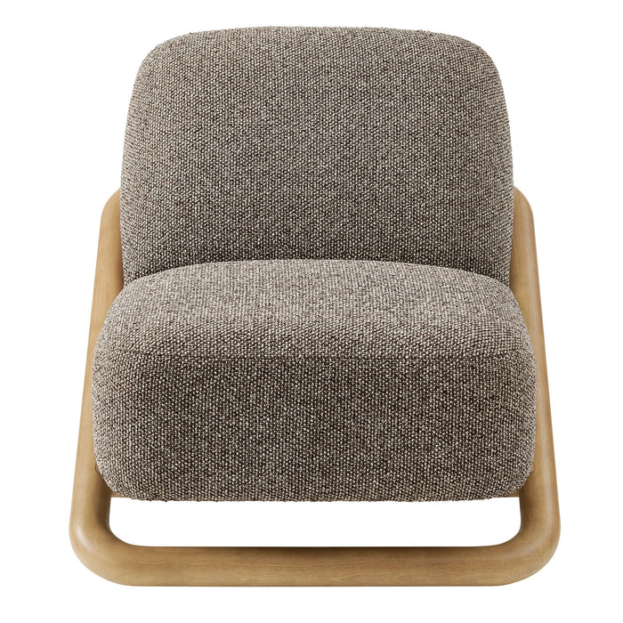 Modway Vander Textured Fabric Accent Chair in Chestnut Earth - detail view