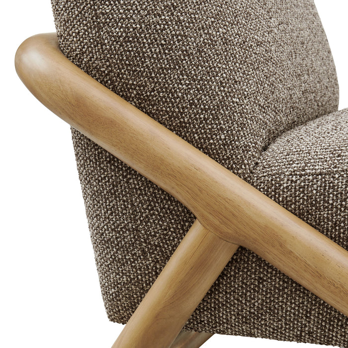 Modway Vander Textured Fabric Accent Chair in Chestnut Earth - lifestyle view 18
