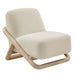 Modway Vander Textured Fabric Accent Chair in Oak Cream - front view