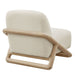 Modway Vander Textured Fabric Accent Chair in Oak Cream - side view