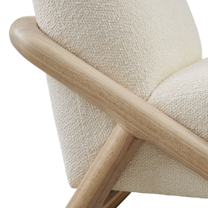 Modway Vander Textured Fabric Accent Chair in Oak Cream - lifestyle view 17