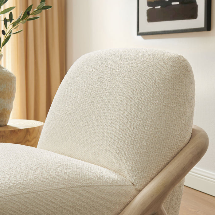 Modway Vander Textured Fabric Accent Chair in Oak Cream - lifestyle view 20