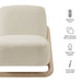 Modway Vander Textured Fabric Accent Chair in Oak Cream - dimensions and specifications