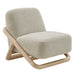 Modway Vander Textured Fabric Accent Chair in Oak Marble - front view
