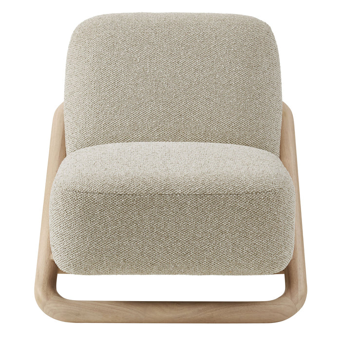 Modway Vander Textured Fabric Accent Chair in Oak Marble - detail view