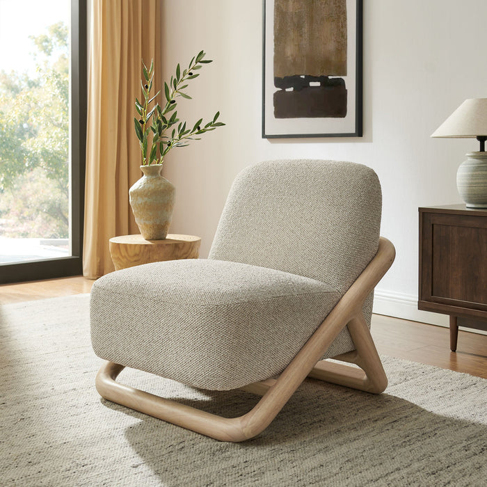 Modway Vander Textured Fabric Accent Chair in Oak Marble - lifestyle view 22