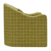 Modway Bardot Slipcovered Linen Blend Accent Chair in Artichoke Windowpane Check - angled view