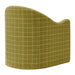 Modway Bardot Slipcovered Linen Blend Accent Chair in Artichoke Windowpane Check - side view