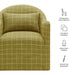 Modway Bardot Slipcovered Linen Blend Accent Chair in Artichoke Windowpane Check - dimensions and specifications