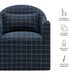 Modway Bardot Slipcovered Linen Blend Accent Chair in Denim Windowpane Check - dimensions and specifications