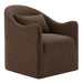 Modway Bardot Slipcovered Linen Blend Accent Chair in Cocoa - front view
