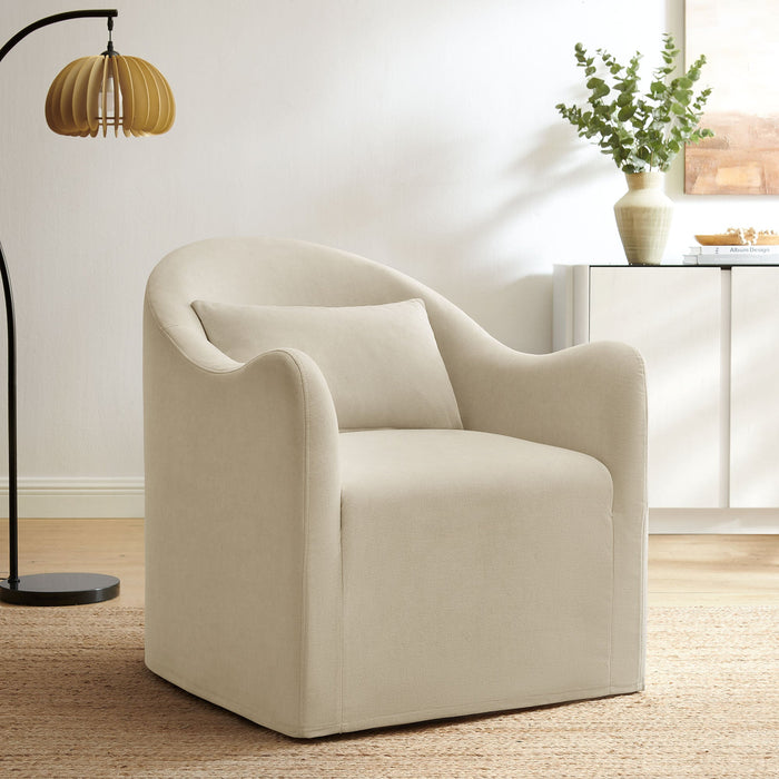 Modway Bardot Slipcovered Linen Blend Accent Chair in Linen - lifestyle view 19