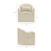 Modway Bardot Slipcovered Linen Blend Accent Chair in Linen - dimensions and specifications 23