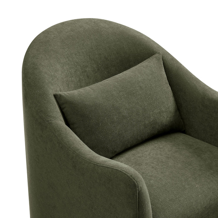 Modway Bardot Slipcovered Linen Blend Accent Chair in Sage - lifestyle view