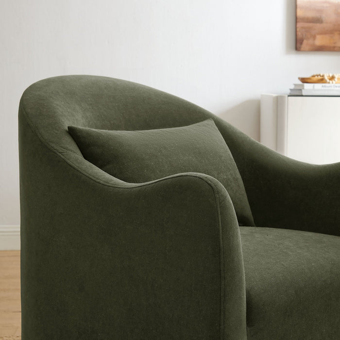 Modway Bardot Slipcovered Linen Blend Accent Chair in Sage - lifestyle view 17