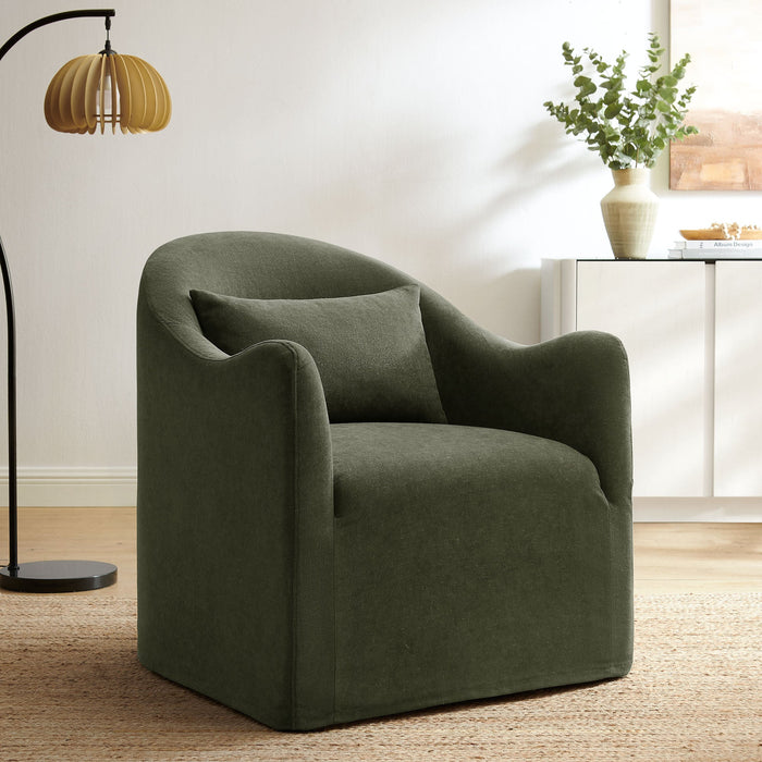 Modway Bardot Slipcovered Linen Blend Accent Chair in Sage - lifestyle view 20