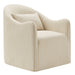 Modway Bardot Slipcovered Striped Accent Chair in Oatmeal Stripe - front view
