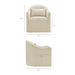 Modway Bardot Slipcovered Striped Accent Chair in Oatmeal Stripe - dimensions and specifications 18