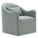 Modway Bardot Slipcovered Striped Accent Chair in Spa Blue Stripe - front view
