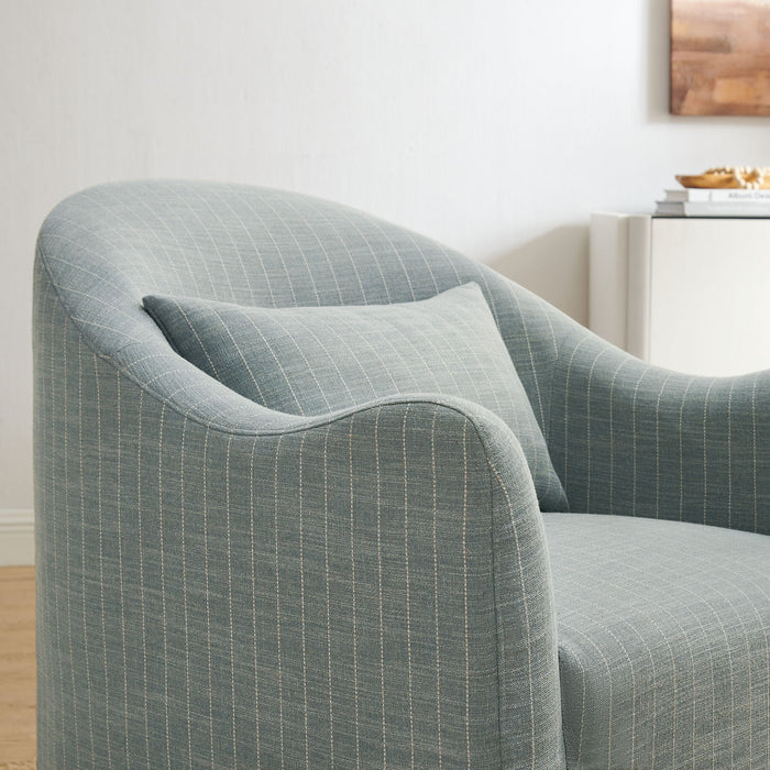 Modway Bardot Slipcovered Striped Accent Chair in Spa Blue Stripe - lifestyle view 11