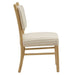 Modway Mauden Striped Dining Side Chairs Set of 2 in Oatmeal Stripe - side view