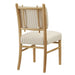 Modway Mauden Striped Dining Side Chairs Set of 2 in Oatmeal Stripe - detail view