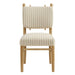 Modway Mauden Striped Dining Side Chairs Set of 2 in Oatmeal Stripe - lifestyle view