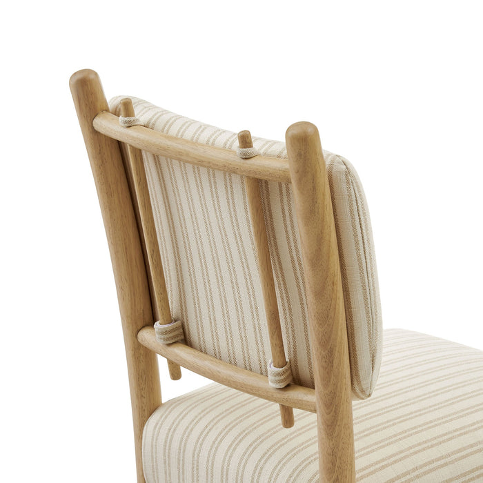 Modway Mauden Striped Dining Side Chairs Set of 2 in Oatmeal Stripe - lifestyle view 11