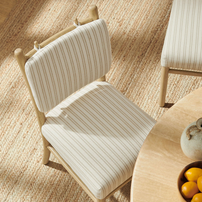 Modway Mauden Striped Dining Side Chairs Set of 2 in Oatmeal Stripe - lifestyle view 13