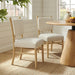 Modway Mauden Striped Dining Side Chairs Set of 2 in Oatmeal Stripe - lifestyle view 15