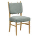 Modway Mauden Striped Dining Side Chairs Set of 2 in Spa Blue Stripe - angled view