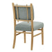 Modway Mauden Striped Dining Side Chairs Set of 2 in Spa Blue Stripe - detail view